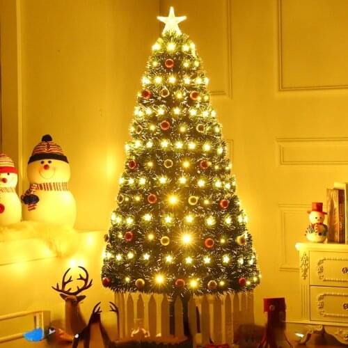 TT 1.5 Christmas Tree Fiber Tree 1.8 Christmas Decorations Ball Five-Pointed Star Light-Emitting Christmas Tree Package