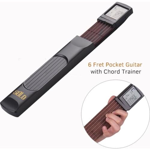 SOLO Portable Guitar Chord Trainer Pocket-Guitar Practice Tools LCD Musical Stringed Instrument Chord Trainer Tools for Beginner