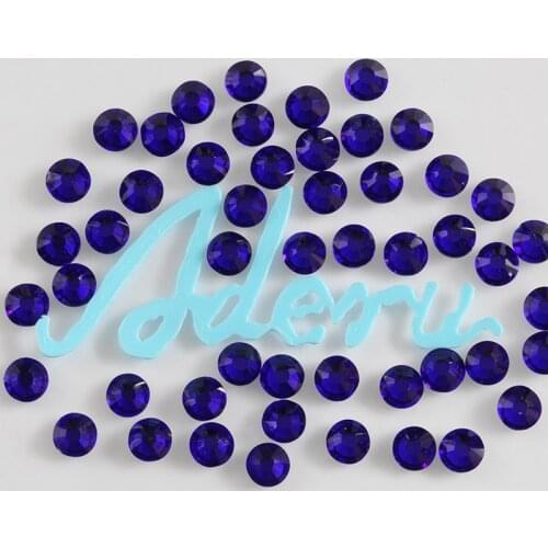 Aderu cobalt 721 super shiny lead free crystal hot fix rhinestone for nail art ornament garment shoe hat scarf phone decoration
