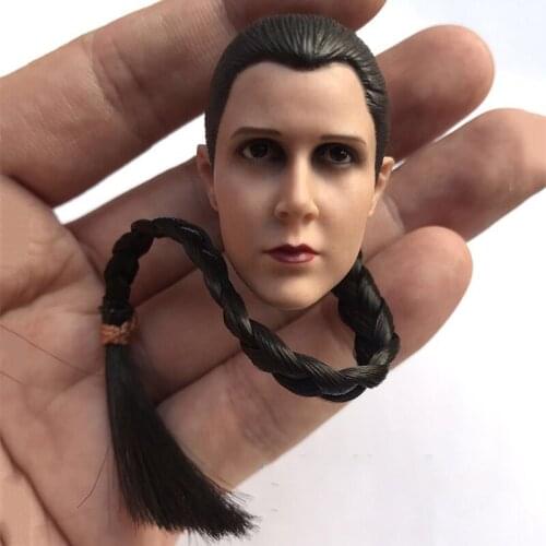 1/6 Scale Head Sculpt For 12'' S09c Seamless Body ATX015 Princess Leia Solo doll model accessorie