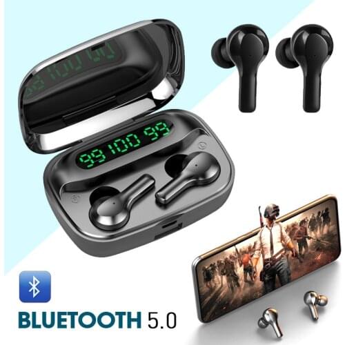 2Pcs TWS Wireless Bluetooth 5.0 Headset Earphones Touch Earbuds Stereo Headphone Earphones Headphones Telephone Headsets