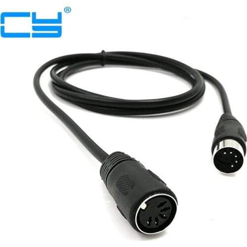 MIDI Extension Cable,MIDI 5-Pin DIN Male to Female Audio MIDIAT Adapter Cable for MIDI keyboard MIDI guitar 0.5m 1.5m