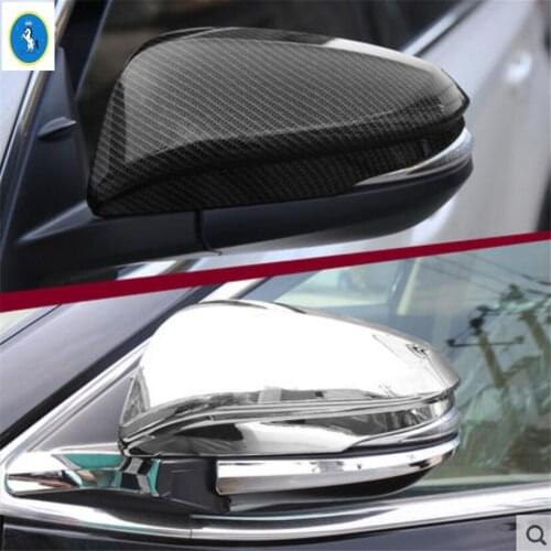 Yimaautotrims Fit For Toyota 4Runner 2013 - 2019 Outside Rearview Mirror Protector Shell ABS Chrome / Carbon Fiber Cover Trim