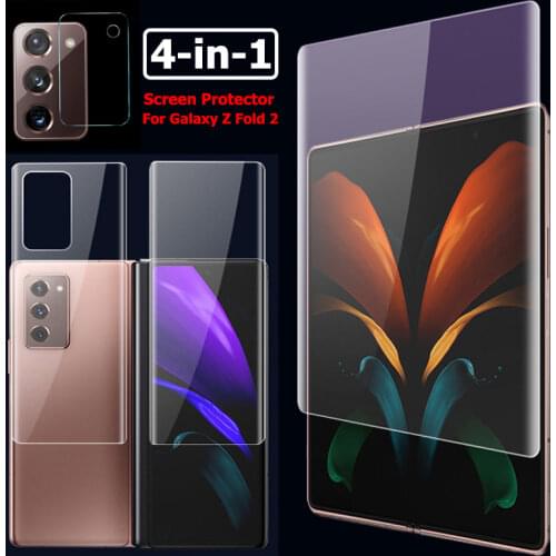 For Galaxy Z Fold 2 5G Front Back Hydrogel Film Camera Lens Glass Film Screen Protector for Samsung Galaxy Z Fold 2 Cover