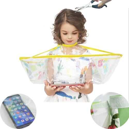 Soft Apron for Kids Transparent Hair Cutting Cape Gown Hairdresser Barber Apron Hairdressing Child Hair Cut Cloak Barber Mat