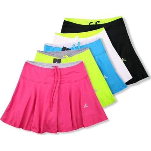 Girls Tennis Skorts with Safety Shorts + Tennis Pocket, Quick Dry Women Badminton Skirt Short , Female Sport Yoga Running Skirts