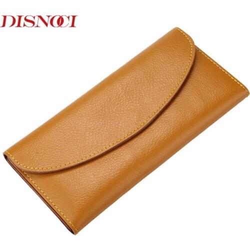 Cow Split Leather Women Clutch Wallet Female Coin Purse Phone Bag Ladies Card Holder Simple Design Long Clutch For Men Gift