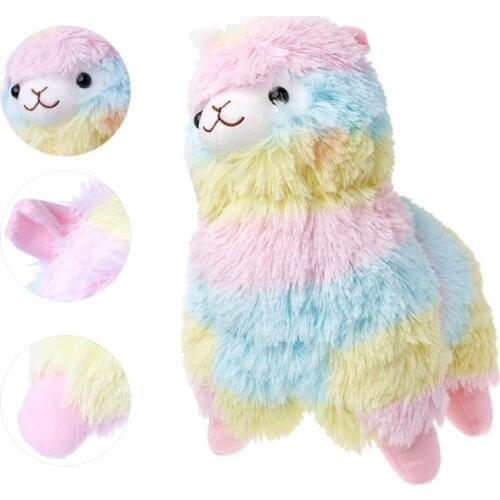1Pc Rainbow Fun Alpaca Plush Toy, Llama Doll Cotton Stuffed Toys, Children Gift Christmas Gift Birthday Gift Halloween Gift