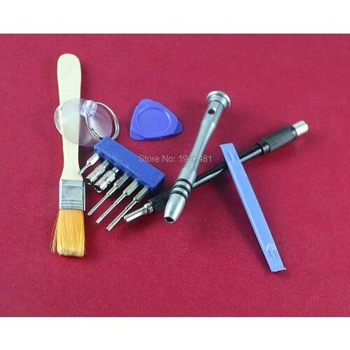 10sets Repair Full Tool Kit Security Screwdriver Game Bit Set Cleaning Brush for Nintendo Nintend Switch NS NX NES SNES