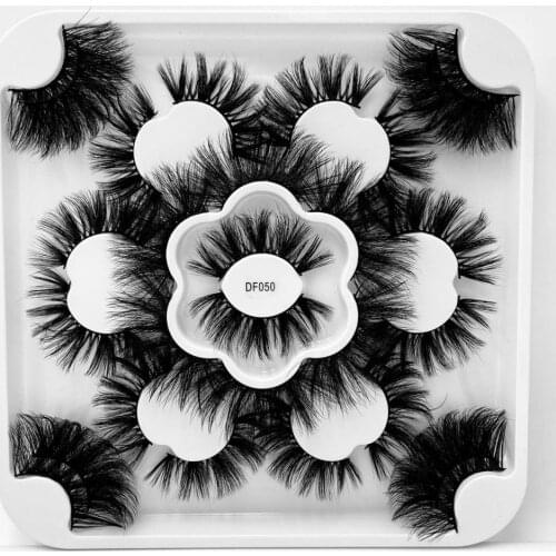 14 Pairs 25mm Soft Fluffy 3D Mink False Eyelashes Dramatic Long Wispies Lash Extension Natural Volume Beauty Handmade Eye Makeup