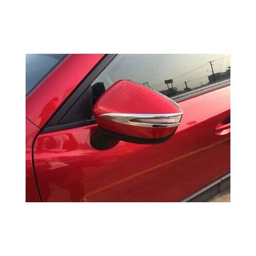 2* Chrome Rearview Side Mirror Middle Stripe Cover Trim For Mazda CX-3 2015-2018