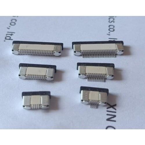 4P 6P 8P 9P 10P 12P 14P 16P 18P 20P 24P 26P 30P 32Pin 1.0mm FFC FPC flat cable connectors socket top or bottom contact