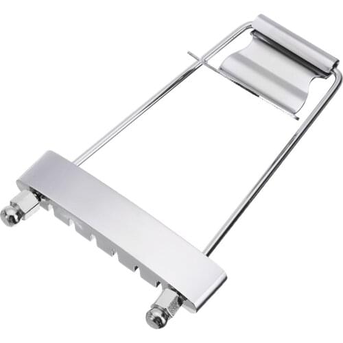 1pcs Steel 6 String Jazz Guitar Bridge Trapeze Tailpiece Open Frame Guitar Bridge for Archtop Guitar Accessories