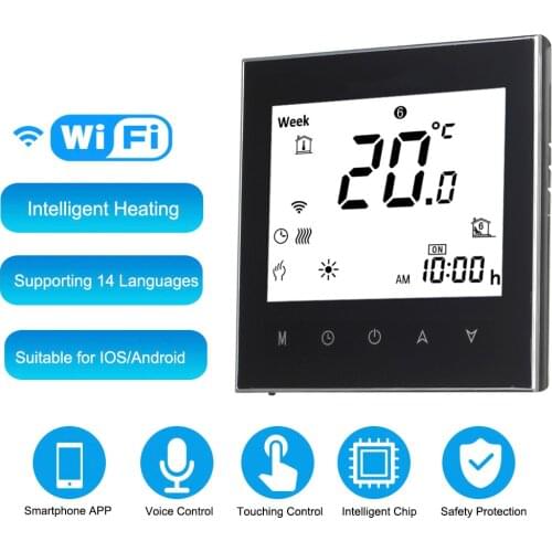 Digital thermostat with WiFi Connection & Voice Control touch screen AC 95-240V 5A for all water heating systems thermostat GA