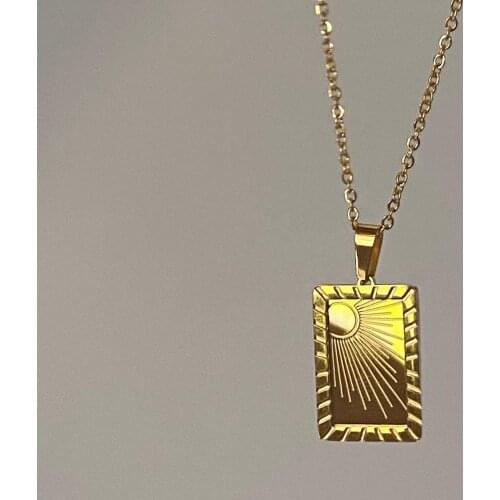 2021 Dazan Summer New Letters Name Personalized 18k Gold Filled Flat Figaro Chain Palestine Bible Verse Necklace Adjustable