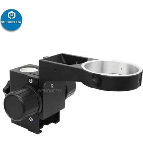 Diameter 76mm Stereo Microscope Head Holder Focus Adjustable Arm Microscope Ring Arbor Stand Bracket Microscope Gear Accessory