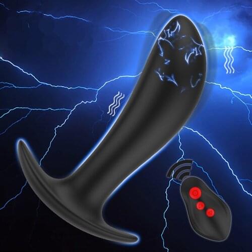 Electric Shock Butt Plug Bum Shock Vibrator for Man Anal Plug Anus Dilator Prostate Massager Huge Anal Dildo for Man Sex Toys