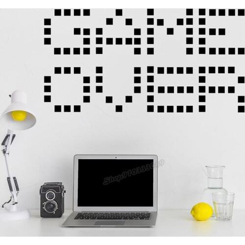 Game gamer wall decal playroom decor game over Wall Sticker gamer gift teen boy room decor gamer sticker game room Decor B096