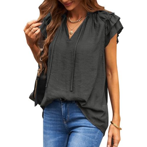 LEHINKHA Short Sleeve Blouses