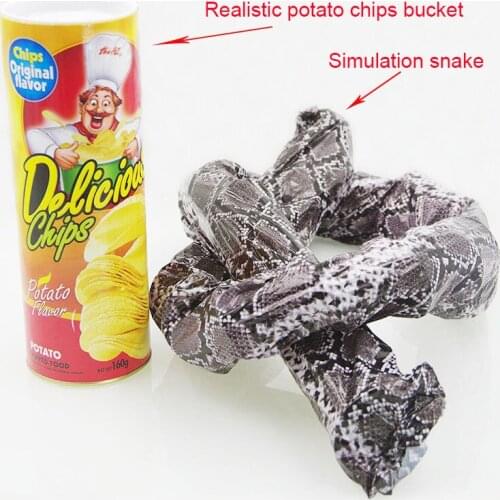 Hot Sale Potato Chip Snake Toy Funny Prank Toys Gift Magic Tricks Close Up Easy To Do Magician interesting Funny Gimmick
