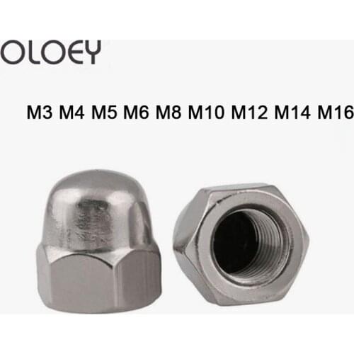 M3 M4 M5 M6 M8 M10 M12 M14 M16 304 Stainless Steel Cap Nuts In Acorn Nuts DIN1587