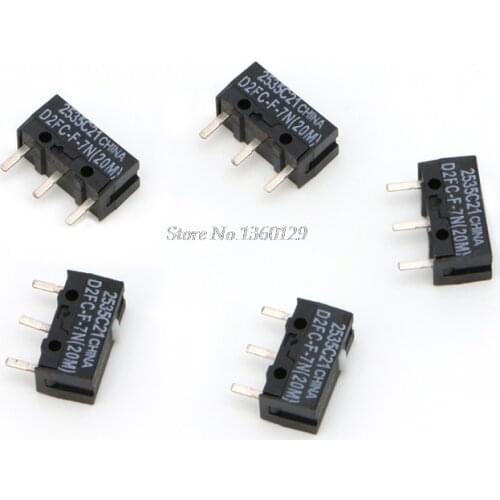 5 Pcs D2FC-F-7N 20M Micro Switch For Mouse Replacement Substitute Tested Whosale&Dropship