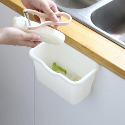 Kitchen Trash Hanging Household Hanging Cabinet Door Wall Hanging Recepting Paper Basket Small Trash