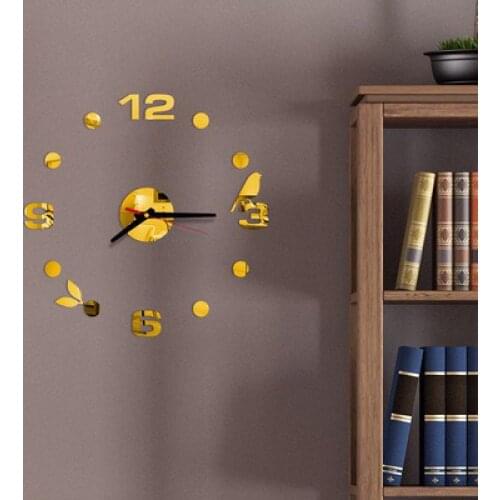 Diy Wall Clock Creative Acrylic Exquisite Small Wall Clock Diy Acrylic Wall Clock Frameless Wall Clock Second Sweep Movement