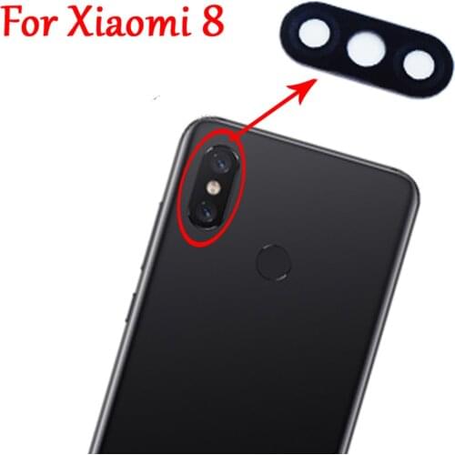 2PC 100% New Original Rear Back Camera Glass Lens Cover with Adhesive For Xiaomi 8 Mi8 M8 Fast Ship