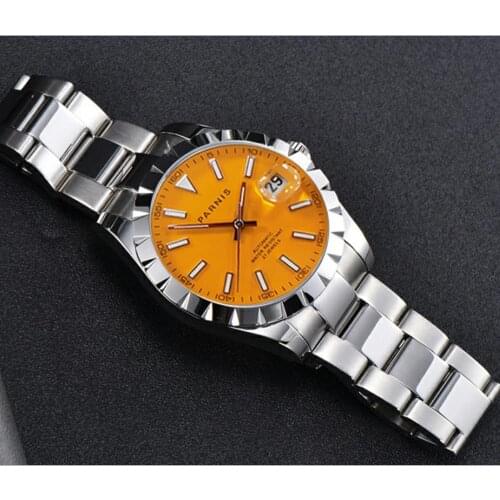 New 40mm Parnis Sapphire crystal MINGZHU2813 or MIYO TA8215 Automatic Automatic date luminous Mechanical watches GR144-20