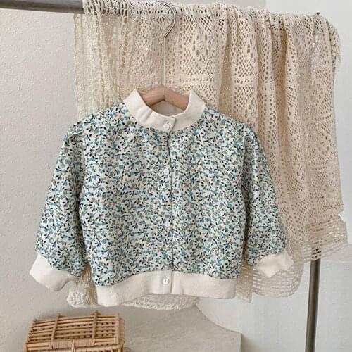 2021 Autumn New ChildrenS Coat Korean Casual Comfortable Clothing Girls Button Cardigan Clothes Printing Cute Lady Baby Jacket