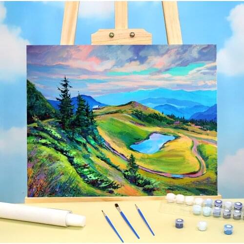 Landscape Carpathians Painting By Numbers Complete Kit Oil Paints 40*50 Oil Painting Home Decor For Kids For Wholesale