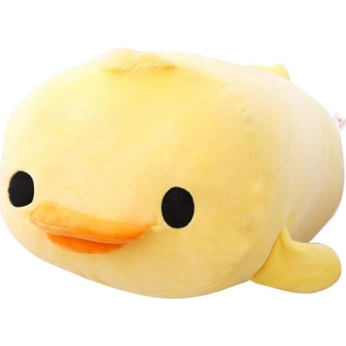 40-50cm Stuffed Down Cotton Lying Duck Plush Toys Cute Yellow Duck for Children Soft Pillow Cushion Birthday Christmas Gift