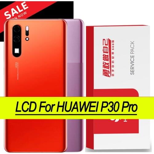 Full Original for Huawei P30 Pro Back Battery Cover Rear Glass Door Panel Case Battery Cover with Camera Lens Repair Parts