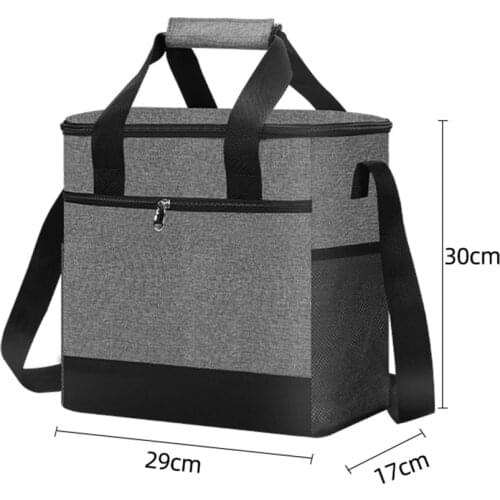 33L Large Capacity Insulated Lunch Bag Foldable Ice Cooler Tote Grocery Bag Picnic Food Delivery Carrier Bag Leak for Camping