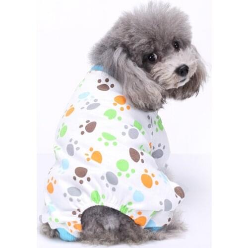 Pet Dog sleeping Clothes Winter Warm Jumpsuit Nightgown Cotton Pyjamas For Small Dog Medium Dog Leisure Durable Pet Jumpsuit
