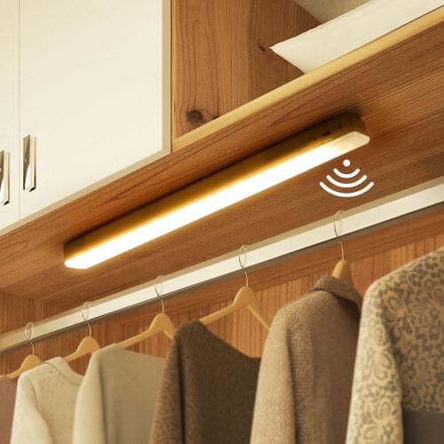 Under Cabinet Light USB charging Human Sensor Section Switch Lights For Home Kitchen Decoration Living Room Wardrobe Lamp