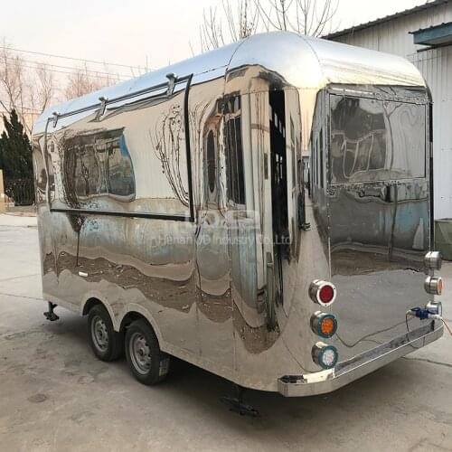 Airstream Food Cart Taco Pizza Kitchen Restaurant Halal Grill Food Truck Trailer