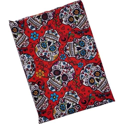Good 140cm Width Red Skull Fabric 100% Cotton Fabric Skull Head Printed Skull Cloth Patchwork Sewing Material Diy Clothing Dress