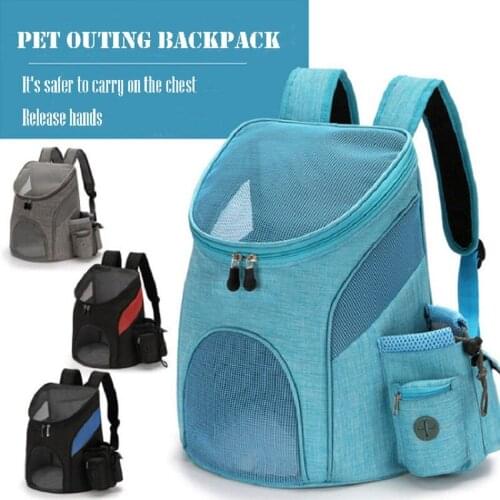 Breathable Cat Backpack Portable Mesh Dog Bag Large Size Carrying Bag Outdoor Travel Pet Carrier