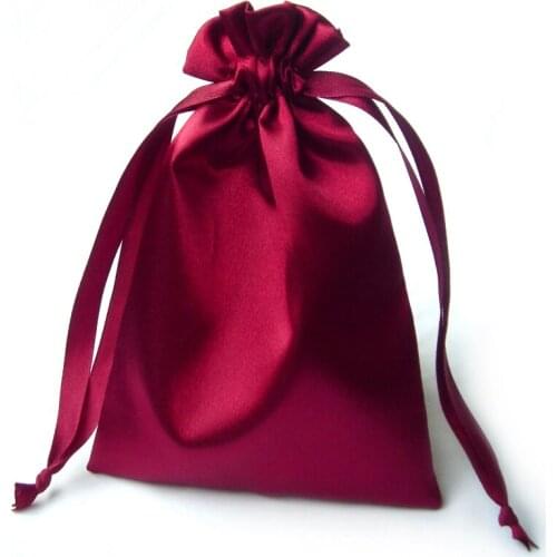 High quality special sale drawstring Satin pouches jewelry gift accessories cosmetics silver jewelry storage bags pouches