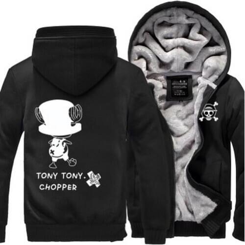 Japan hot Anime One Piece Monkey D Luffy chopper law zoro cosplay costume thick Jacket Hoodie coat