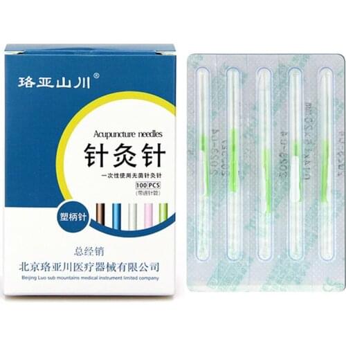 100pcs 0.12/0.14./0.16/0.18/0.20/0.25mm Color Plastic Handle Acupuncture Needle Ear Needle Body Masage Accupuncture needle