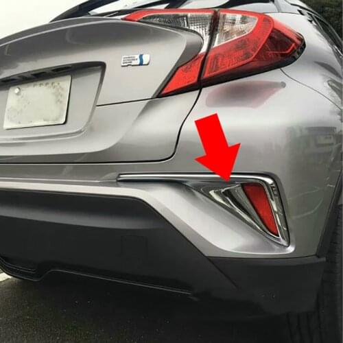 2Pcs Fog Lamp Frame Trim For Toyota C-HR CHR 2017 2018 2019 ABS Chrome Carbon Fibre Fog Lights Covers Decoration