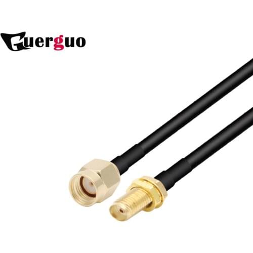 2PCS RP SMA Male to SMA Female Plug WiFi Antenna extension cable RG58 Coaxial Cable 50ohm SMA Connector Adapter Pigtail Cable