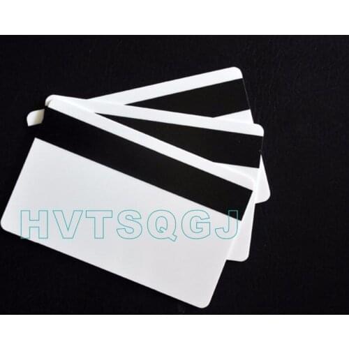 200pcs Blank Plastic CR80 Hico magnetic stripe Cards ISO standard size printable white pvc card