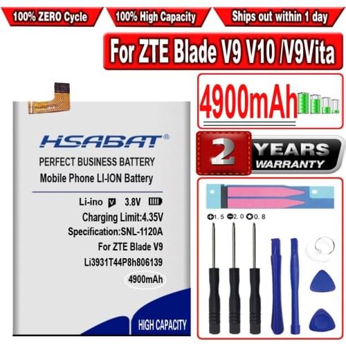 HSABAT 4700mAh Li3931T44P8h806139 Battery for ZTE Blade V9 V10 /V9Vita V10Vita/A7 Vita/A4/A5 2020