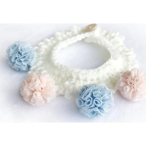 Pet Dog Accessories Tie Necklace Handmade Cute Hair Ball Bib Neckties Collar Scarf Dogs Festival Cat Jewelry Supplies Grooming