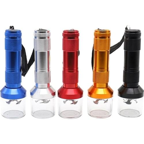 Aluminum Handheld Electric Tobacco Grinder Chopper Dry Herb Weed Leaf Crusher Smoking Accessory Kit Powered by 3*AAA Battery