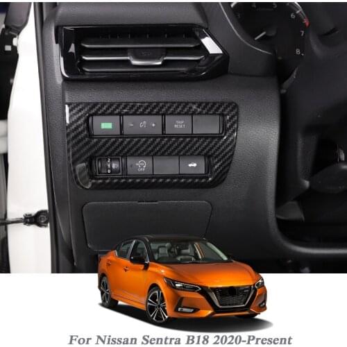 ABS Car Styling Car Headlight Switch Sequins Interior Decoration Sequin For Nissan Sentra B18 2020-Present Auto Accessories